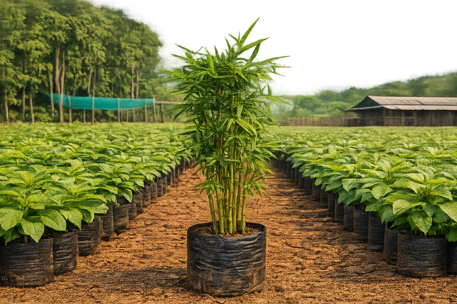 Bamboo (Bambusoideae) plants at Agatya Greens Nursery for eco‑friendly landscaping